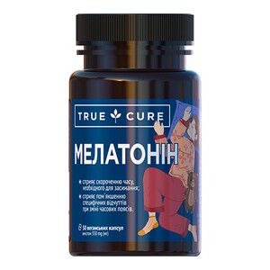 Мелатонін True Cure 1,9 мг капcули №30 Мелатонін True Cure 1,9 мг капcули №30