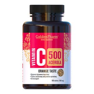 Витамин С с Ацеролой апельсин таблетки 500мг №100