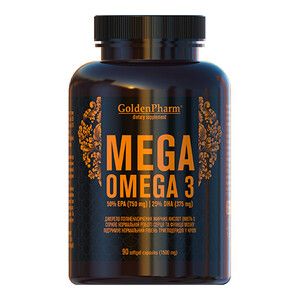 Мега Омега-3 (Omega-3) капсулы №90 Мега Омега-3 (Omega-3) капсулы №90