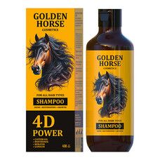 Шампунь для всех типов волос Golden Horse 4D Power 400 мл  - Фото