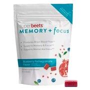 Дієтична добавка для покращення роботи мозку HumanN SuperBeets Memory + Focus (СуперБітс Меморі + Фокус) жувальні таблетки № 30  - Фото