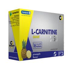 L-Карнітин смарт таблетки жувальні зі смаком ананаса 250 мг №16 - Фото