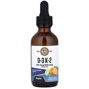 Витамин D3+K2 KAL Vitamin D3 K2 DropIns с цитрусовым вкусом капли 59 мл - Фото