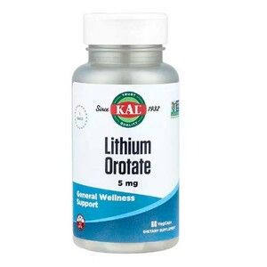 Літій оротат 5 мг KAL Lithium Orotate 60 вегетаріанських капсул