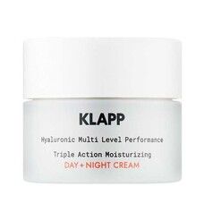 Крем зволожувальний День-Ніч потрійної дії Klapp Hyaluronic Multi Level Performance Triple Action Moisturizing Day & Night Cream 50 мл 