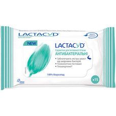 Серветки антибактеріальні Lactacyd для інтимної гігієни №15 - Фото