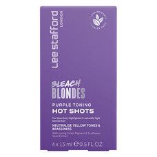 Тонирующие фиолетовые ампулы для осветленных волос Lee Stafford 4x15 мл