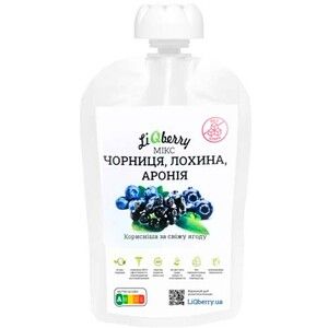 Ягодный микс черника+голубика+арония паста 100 г 