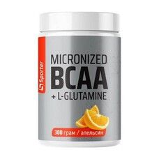 Micronized BCAA + L-Glutamine Sporter смак апельсин 300 г  - Фото