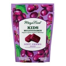 Мультивітаміни для дітей смак Винограда MegaFood 30 жувальних цукерок - Фото