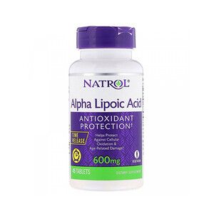 Альфа-ліпоєва кислота (ALA) 600 мг T/R ТМ Natrol / Натрол 45 таблеток