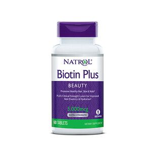 Биотин Плюс (Biotin Plus) 5000 мкг ТМ Natrol / Натрол 60 таблеток