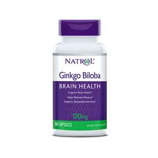 Гинкго билоба Ginkgo Biloba 120 мг ТМ Natrol / Натрол 60 капсул - Фото