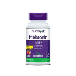 Мелатонин (Melatonin) Клубника 5 мг F/D ТМ Natrol / Натрол 90 таблеток