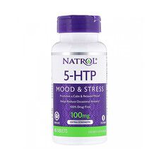 5-HTP (Гидрокситриптофан) 100 мг T/R ТМ Natrol / Натрол 45 таблеток - Фото
