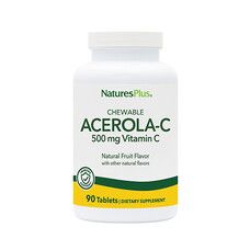 Витамин C Ацерола (Vitamin C-Acerola with Bioflavonoids) 500 мг Nature's Plus 90 таблеток - Фото