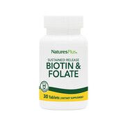 Фолієва кислота та біотин (Biotin & Folic Acid) Nature's Plus 30 таблеток - Фото