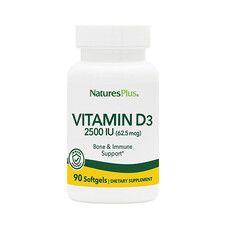 Витамин Д3 (Vitamin D3) 2500 МЕ Nature's Plus 90 гелевых капсул - Фото