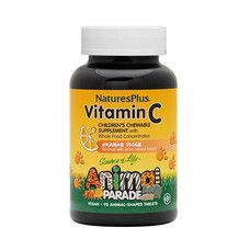 Витамин С для Детей (Children's Vitamin C) Вкус Апельсина Animal Parade Natures Plus 90 жевательных таблеток - Фото