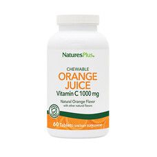 Вітамін С (Orange Juice Vitamin C) 1000 мг Nature's Plus 60 жувальних таблеток - Фото