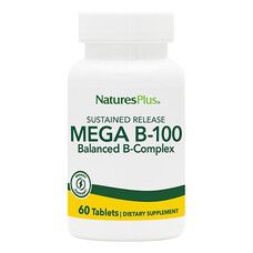 B-комплекс медленного высвобождения MEGA В-100 Nature's Plus 60 таблеток - Фото
