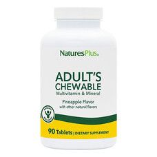 Мультивітаміни для Дорослих Смак Ананасу Natures Plus 90 жувальних таблеток - Фото