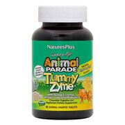 Комплекс для улучшения пищеварения для детей вкус тропических фруктов Tummy Zyme Animal Parade Natures Plus 90 жевательных конфет - Фото