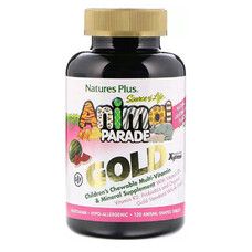 Мультивітаміни для дітей Смак Кавуна Animal Parade Gold Natures Plus 120 жувальних таблеток - Фото