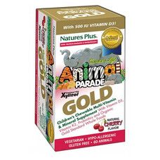 Мультивітаміни для дітей Смак Вишні Animal Parade Gold Natures Plus 60 жувальних таблеток - Фото