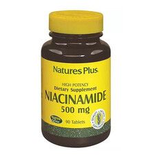 Ніацинамід (В3) Niacinamide 500 мг Natures Plus 90 таблеток - Фото