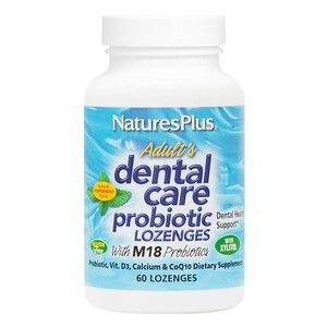 Пробиотик для здоровья зубов и полости рта для взрослых вкус мяты Natures Plus 60 таблеток для рассасывания