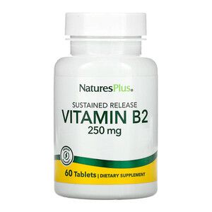 Рибофлавин Витамин B-2 Natures Plus 250 мг 60 таблеток