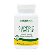Супер Комплекс Вітаміну С 1000 мг біофлавоноїди 500 мг Natures Plus 90 капсул - Фото