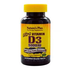 Ультра вітамін D3 5000 МЕ Nature's Plus 90 таблеток - Фото