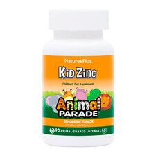 Цинк для детей вкус мандарина Kid Zinc Animal Parade Natures Plus 90 таблеток для рассасывания - Фото
