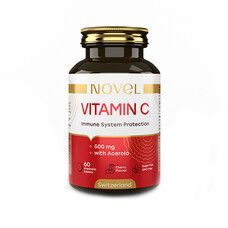 Вітаміни жувальні Вітамін C 500 мг + Ацерола №60 ТМ NOVEL - Фото