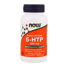 5-HTP (Гидрокситриптофан) 200 мг Двойная Сила Now Foods 60 гелевых капсул - Фото