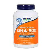 DHA (докозагексаеновая кислота) 500 мг Now Foods 180 желатиновых капсул - Фото