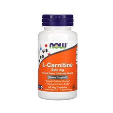 L-Карнітин 500 мг (L-Carnitine) ТМ Нау Фудс / Now Foods 60 капсул - Фото