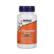 L-Теанін (L-Theanine) 100 мг ТМ Нау Фудс / Now Foods 90 жувальних таблеток - Фото