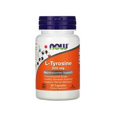 L-Тирозин (L-Tyrosine) 500 мг ТМ Нау Фудс / Now Foods 60 капсул - Фото
