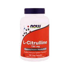 L-Цитрулін (L-Citrulline) 750 мг ТМ Нау Фудс / Now Foods 180 капсул - Фото