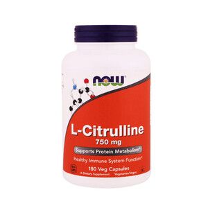 L-Цитруллин (L-Citrulline) 750 мг ТМ Нау Фудс / Now Foods 180 капсул