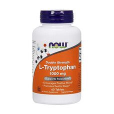 Тріптофан (L-Tryptophan) подвійної концентрації 1000 мг ТМ Нау Фудс / Now Foods 60 таблеток - Фото