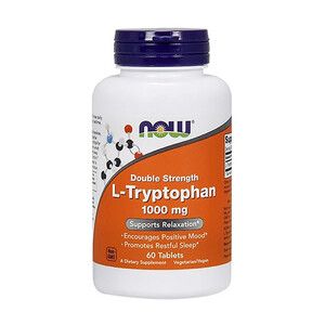 Тріптофан (L-Tryptophan) подвійної концентрації 1000 мг ТМ Нау Фудс / Now Foods 60 таблеток