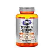 Аргінін і Цитрулін (Arginine & Citrulline) 500 мг / 250 мг ТМ Нау Фудс / Now Foods 120 вегетаріанських капсул - Фото