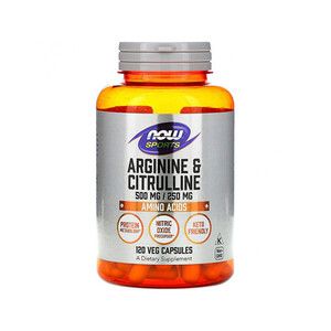 Аргінін і Цитрулін (Arginine & Citrulline) 500 мг / 250 мг ТМ Нау Фудс / Now Foods 120 вегетаріанських капсул