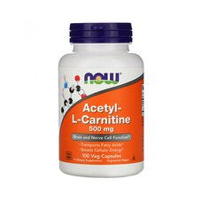 Ацетіл-L Карнітин (Acetyl-L Carnitine) 500 мг ТМ Нау Фудс / Now Foods 100 капсул - Фото
