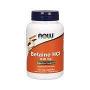 Бетаїн (Betaine HCL) 648 мг ТМ Нау Фудс / Now Foods 120 гелевих капсул - Фото