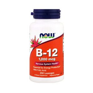 Витамин B-12 (Vitamin B-12) 1000 мкг ТМ Нау Фудс / Now Foods 250 леденцов